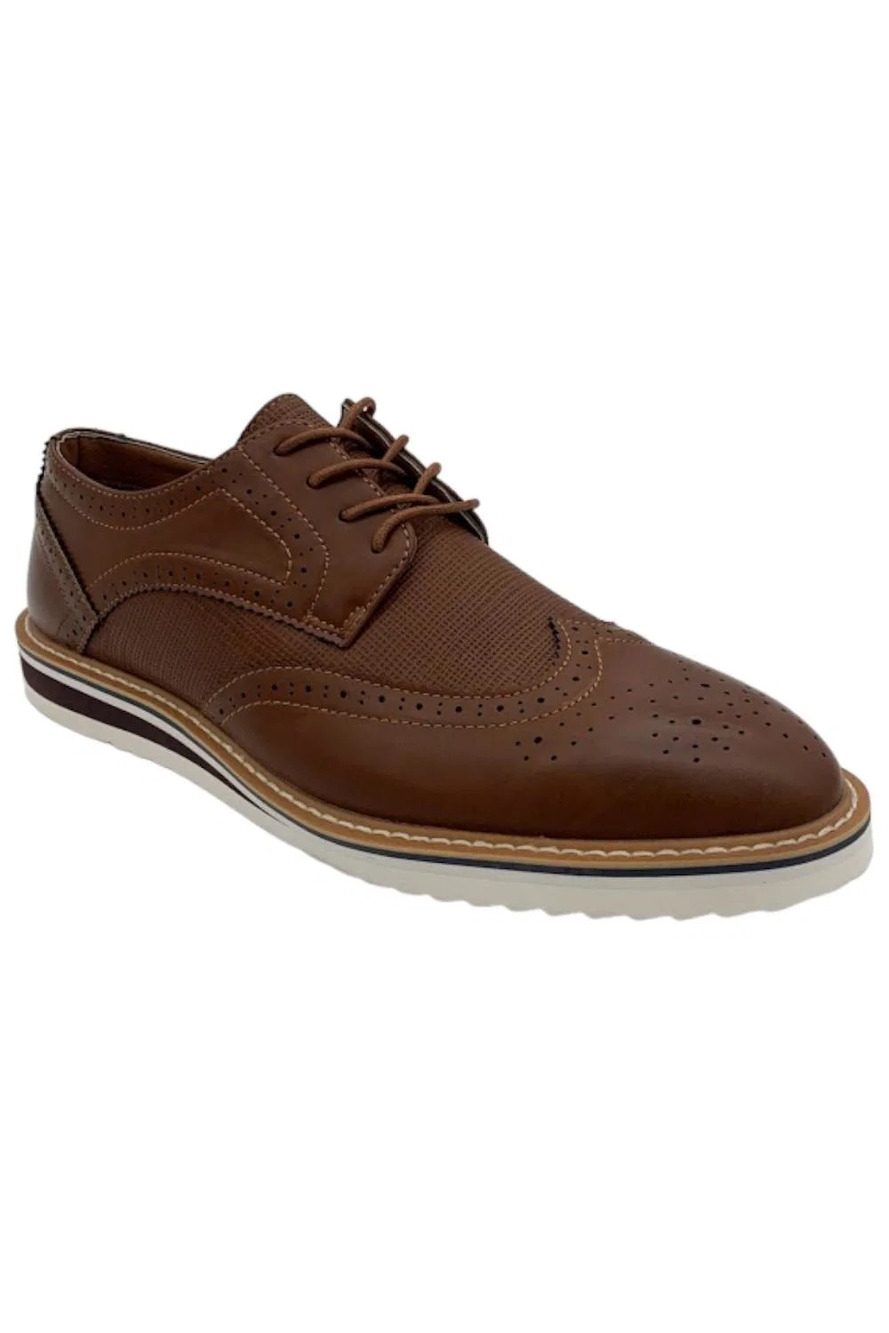 Vance Co. Men's Vance Co. Warrick Wingtip Derby Brown - Medium